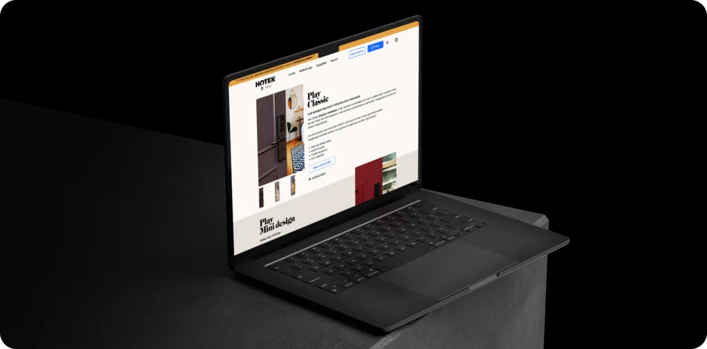Hotek Hospitality Group website mockup
